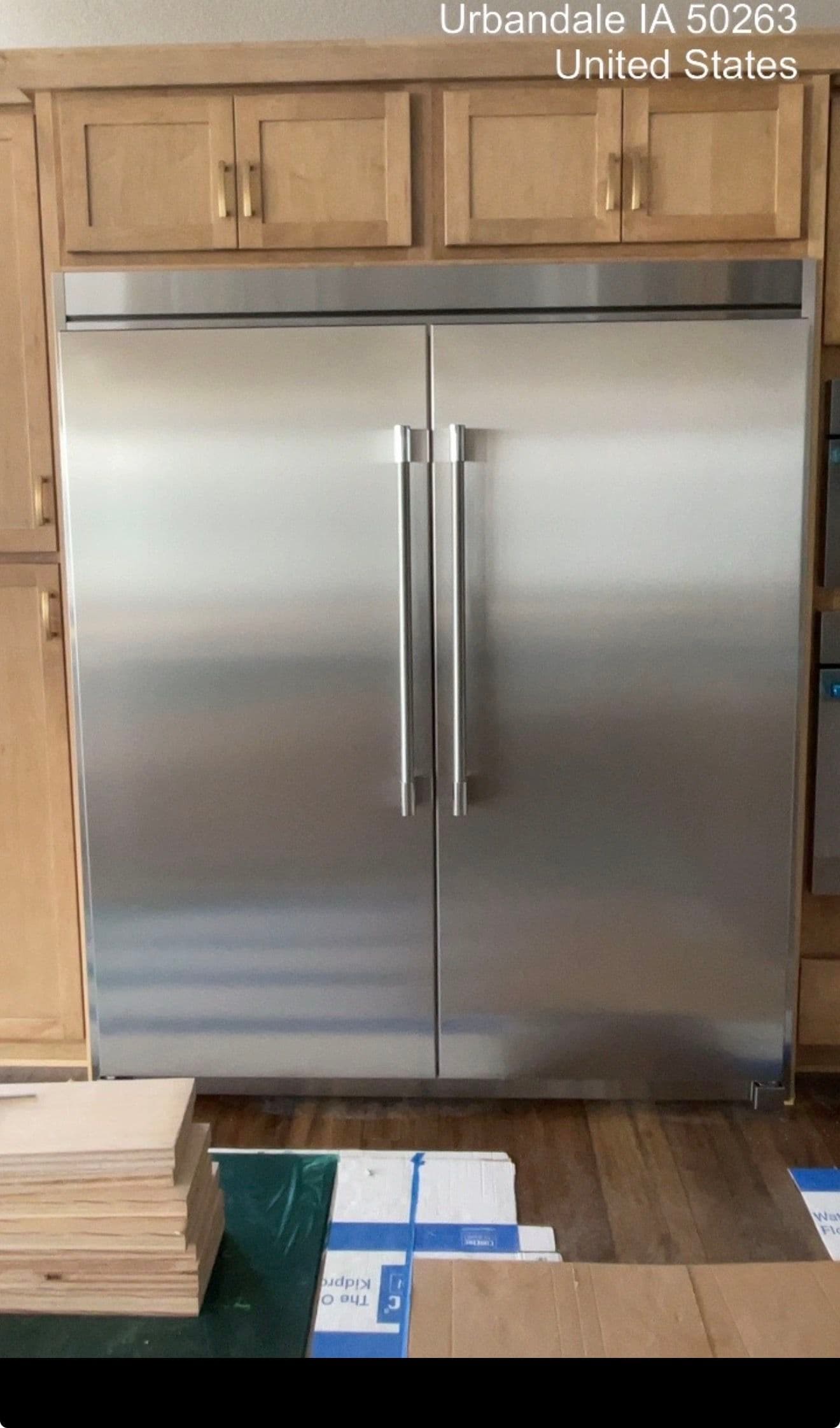 Frigidaire Twin Refrigerators Gas Cooktop and Hood Install in Urbandale