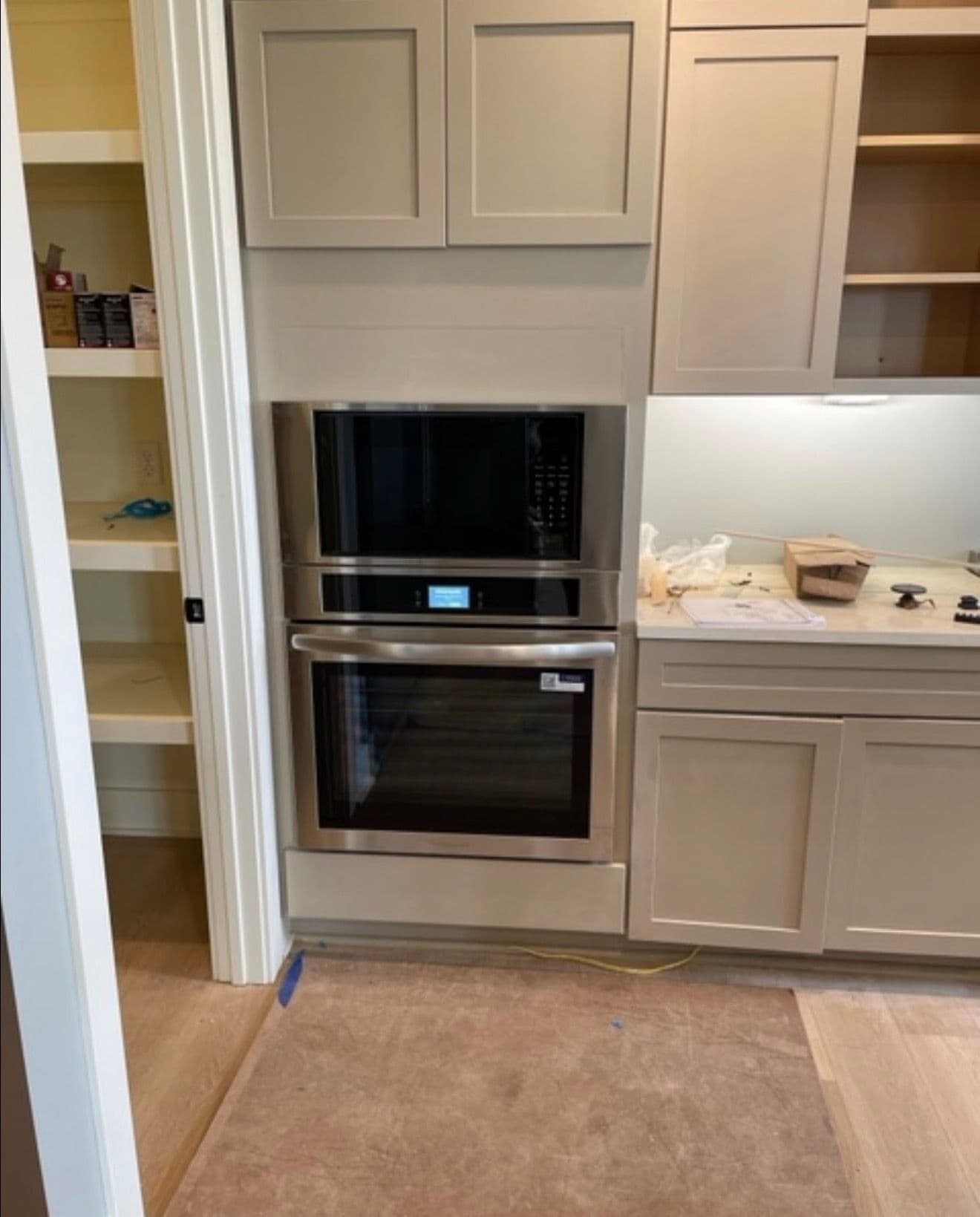 Builder Kitchen Finished Right After Cabinet Adjustments image