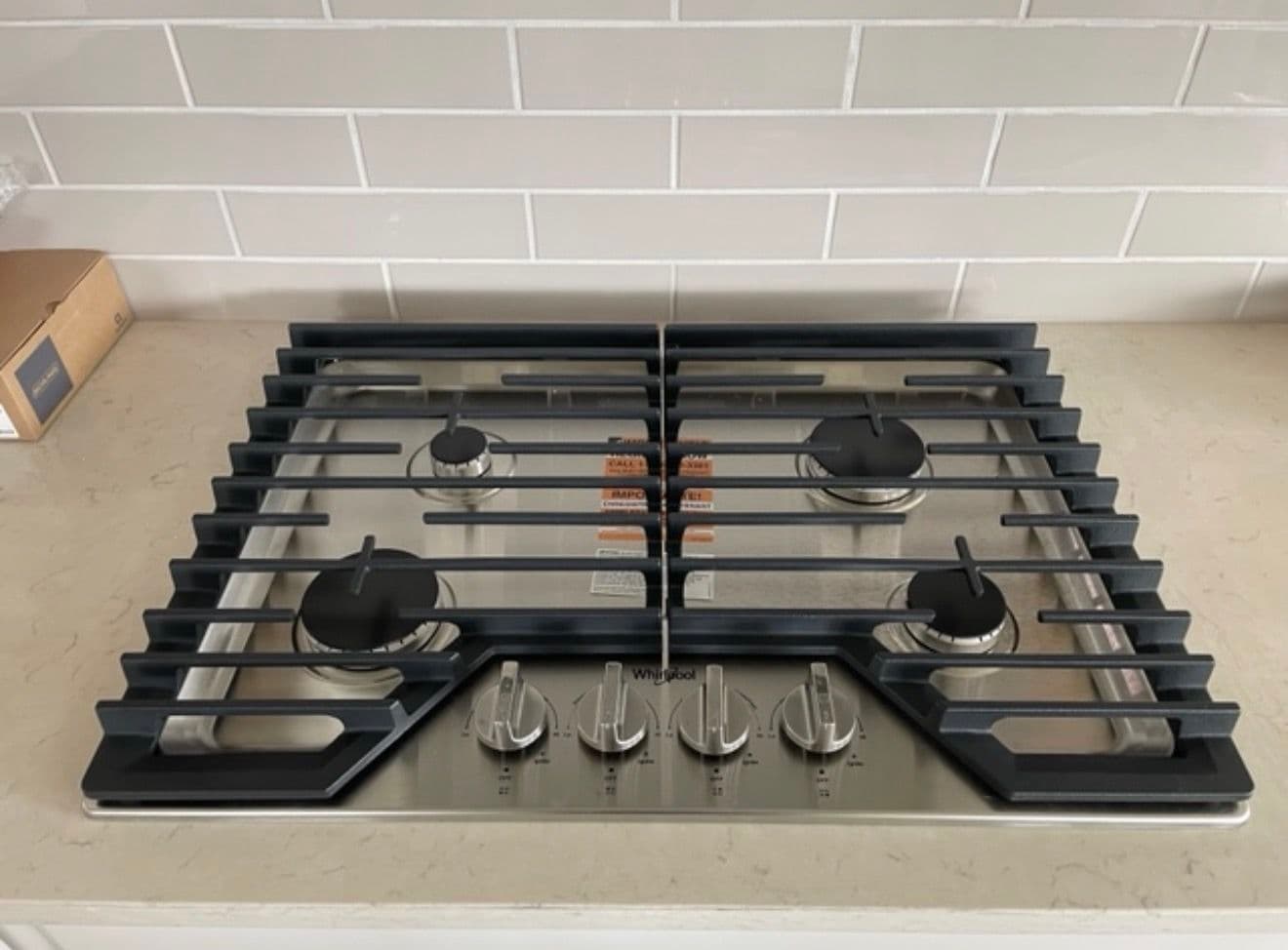 Gallery photos for Gas Cooktop and Stainless Hood Installation Done Right: Image #1