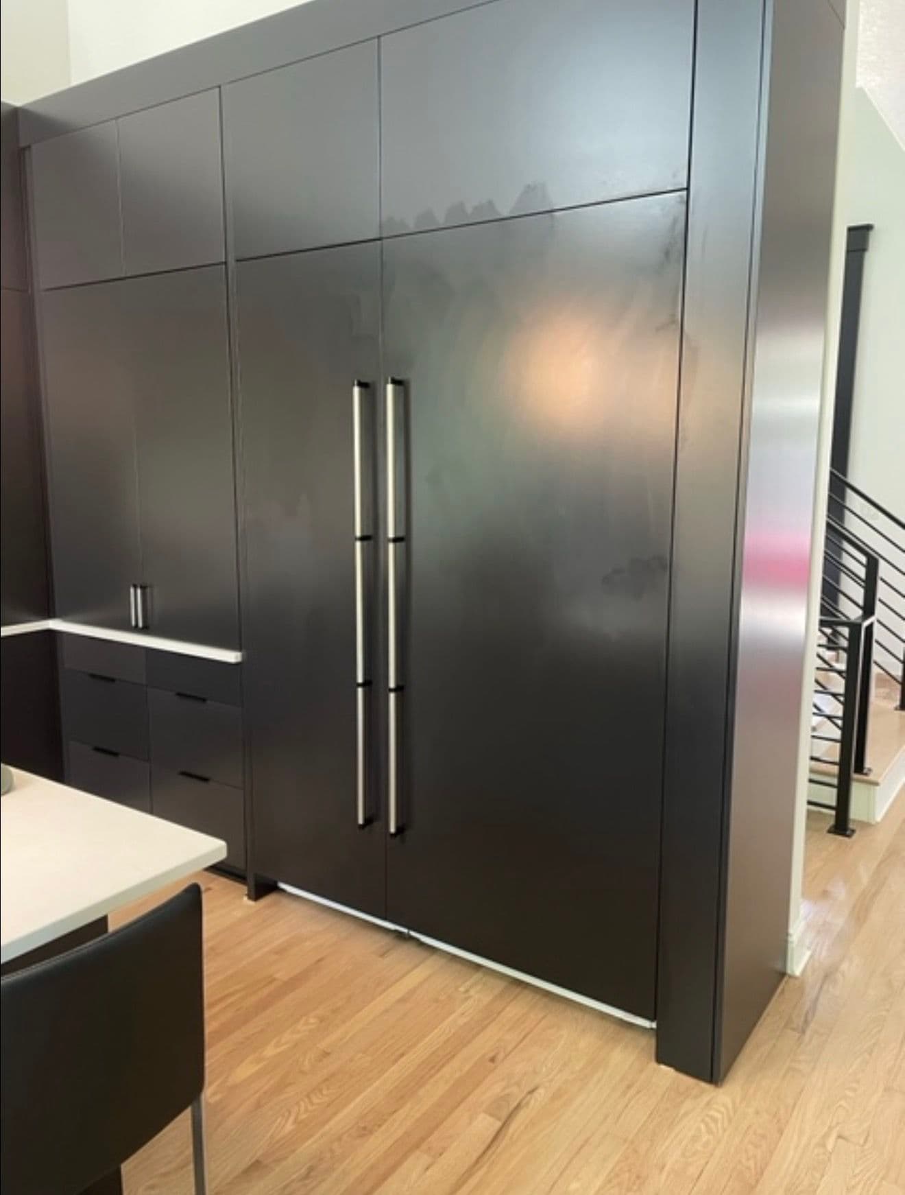 Paneled Fridge and Freezer Columns Done Right in Central Des Moines image
