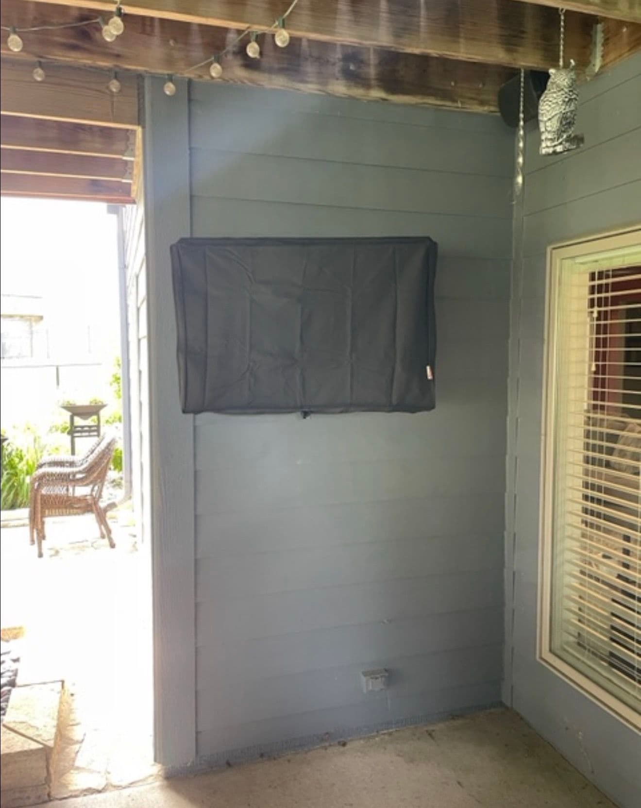 Gallery photos for 55-Inch Outdoor TV Mount Installed on a Clive Iowa Patio: Image #1