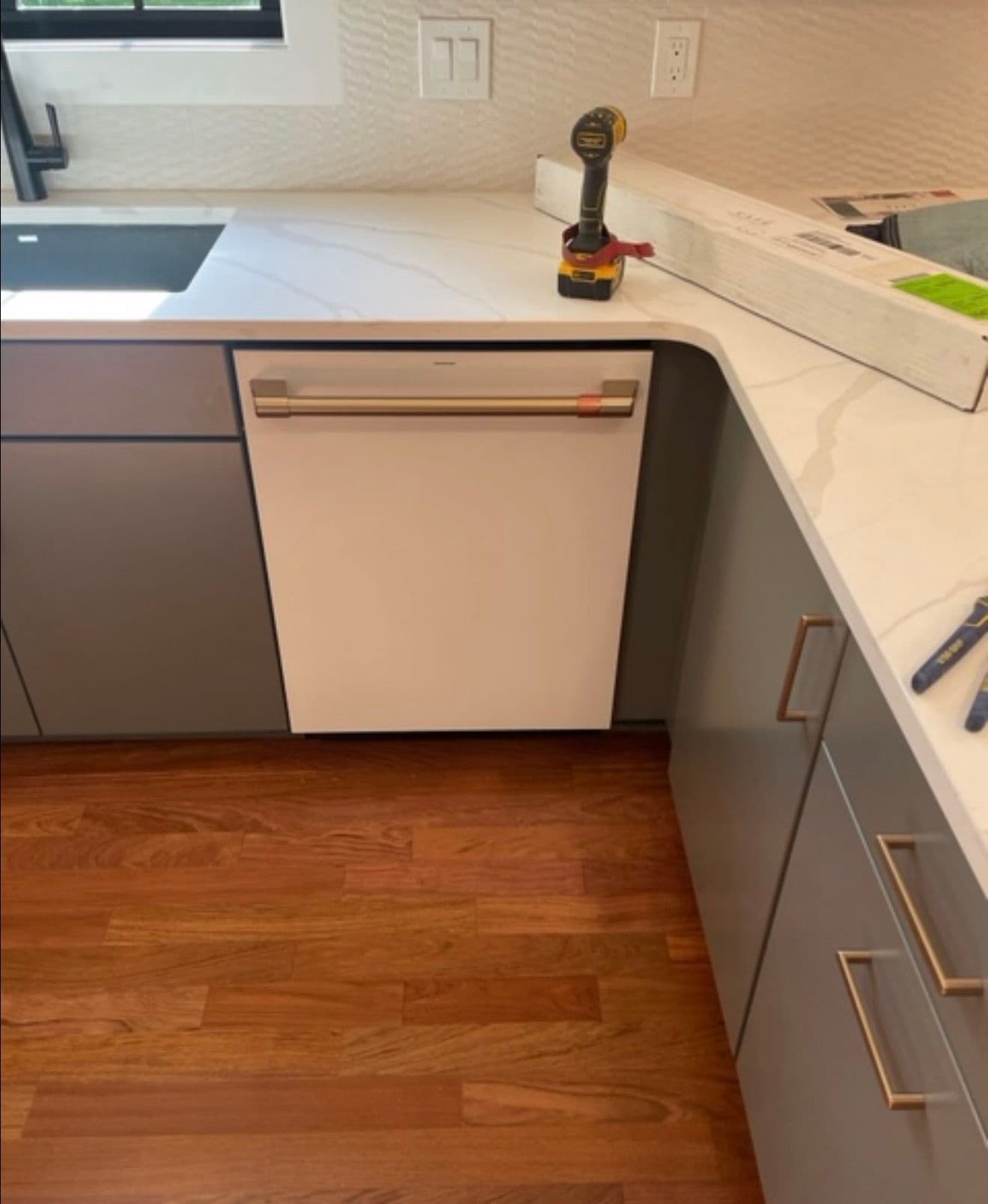 Café Matt White Appliance Install That Ties a Kitchen Together image