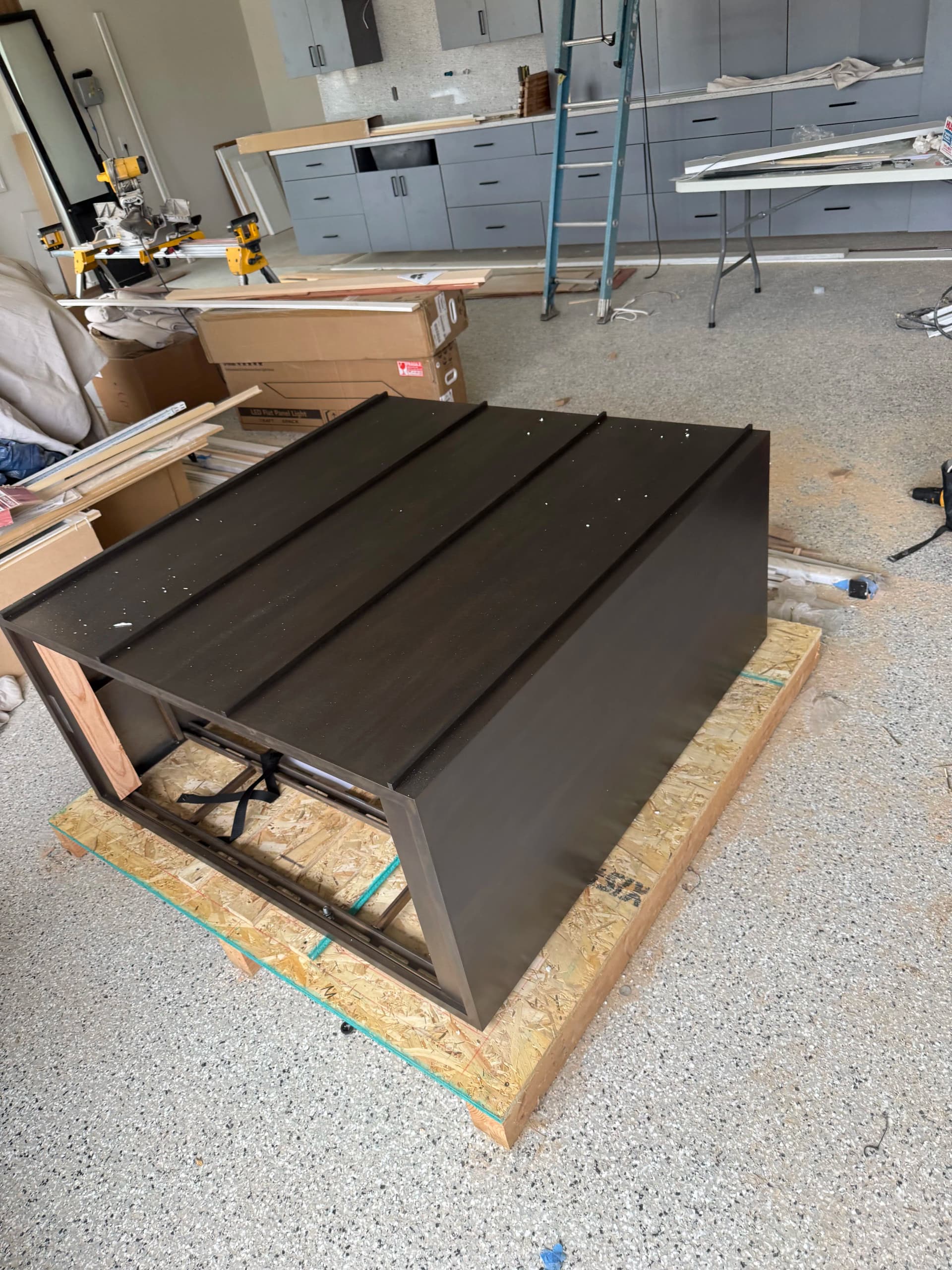 Massive Copper Hood Strout Install with 42-Inch Insert image