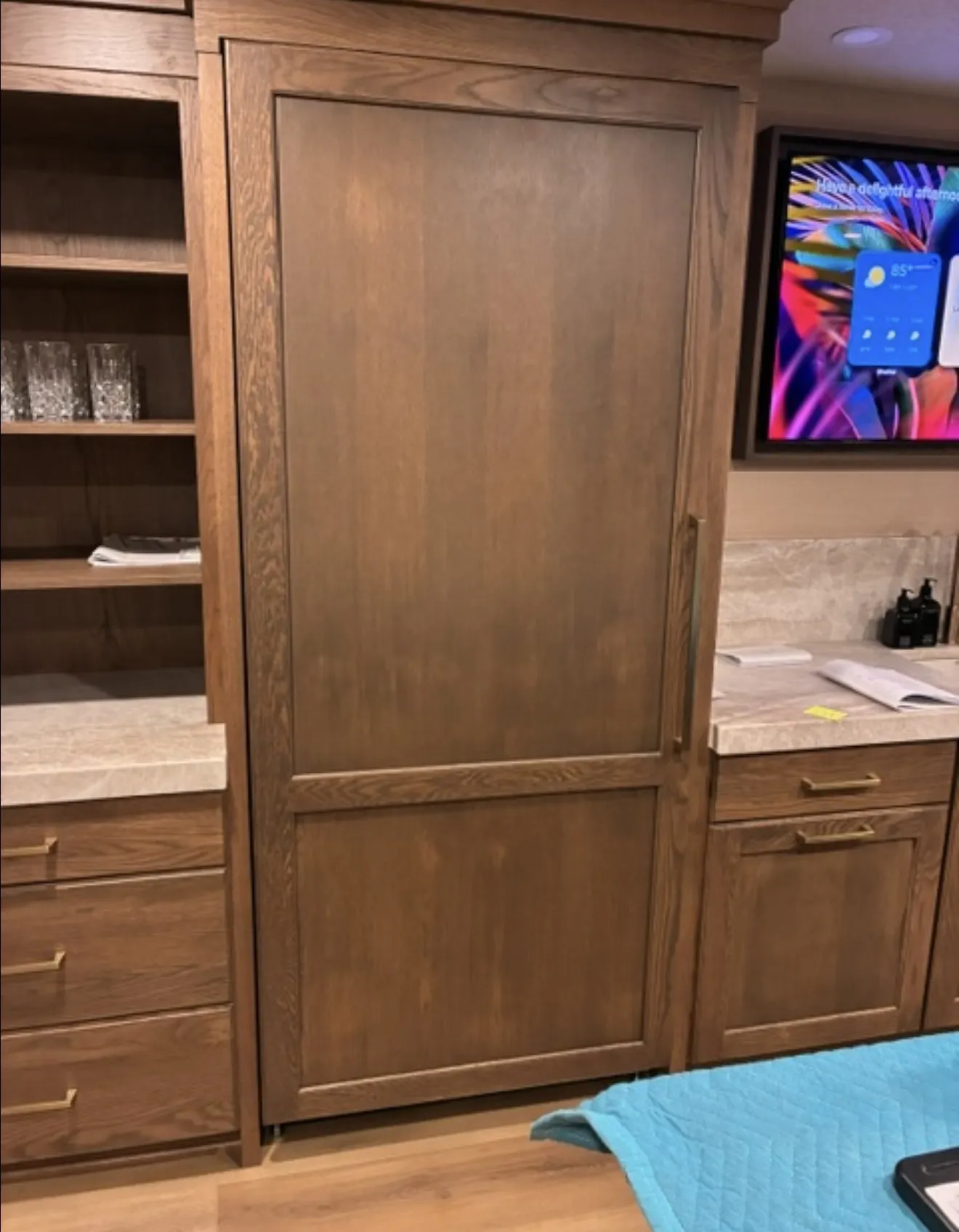 Gallery photos for Monogram 3030 Built-In Install for a Custom Basement Bar: Image #1