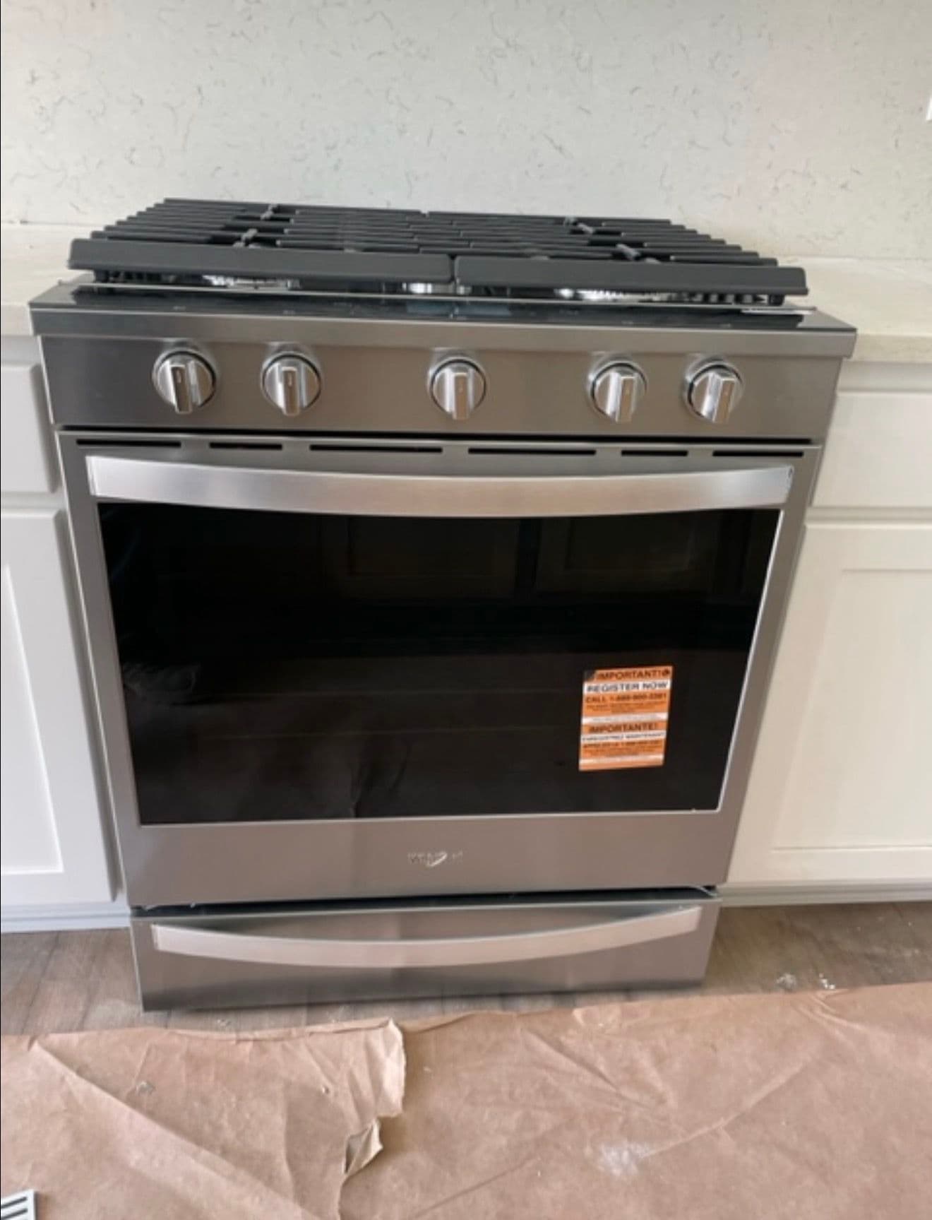 Gas Range Install in a New Build Kitchen Coming Together image