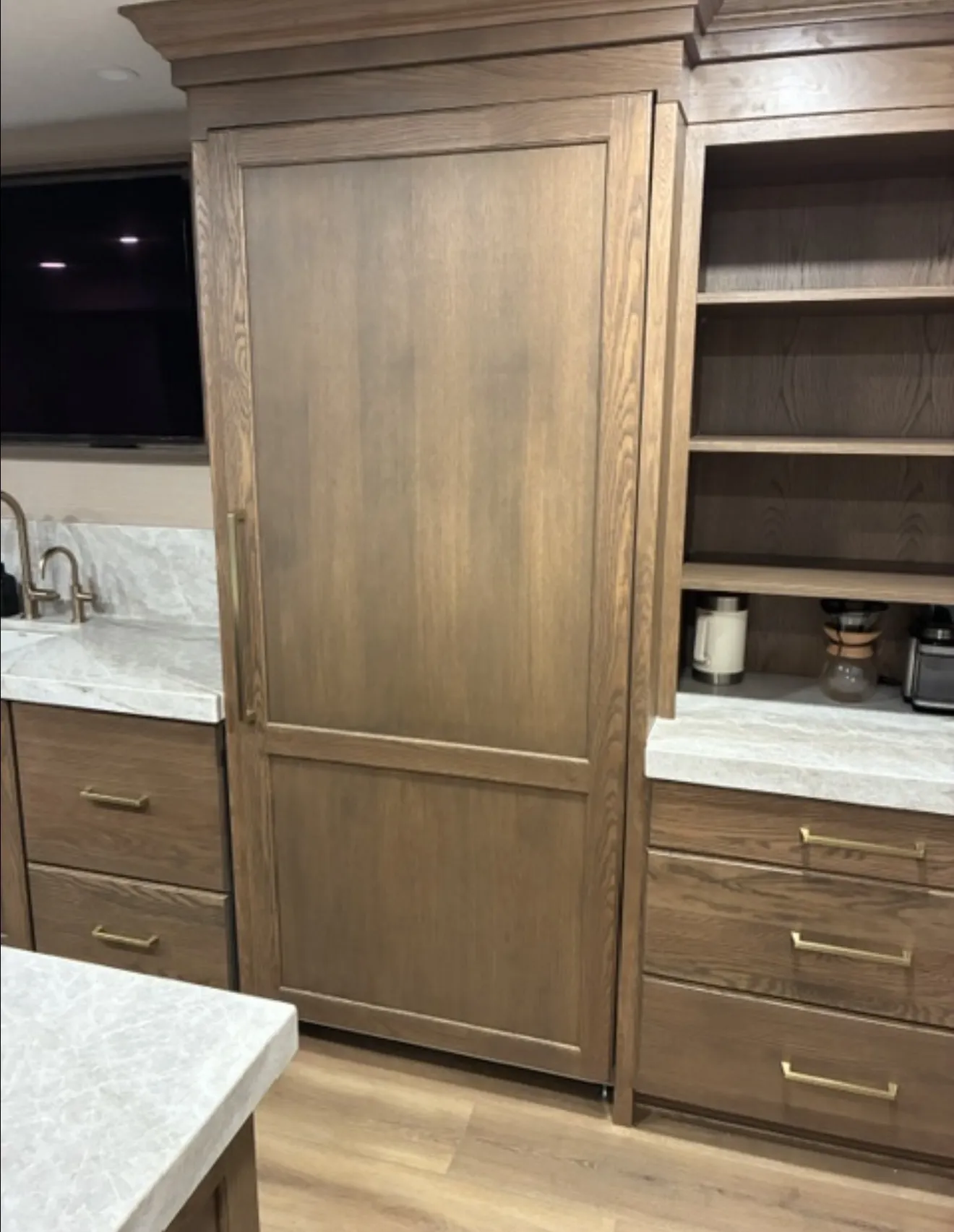 Gallery photos for Monogram 3030 Built-In Install for a Custom Basement Bar: Image #2
