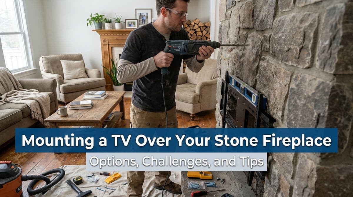 Featured post - How to Safely Mount a TV Over a Stone Fireplace